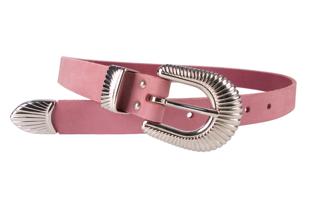 Womens Tan Leather Belt With Brushed Gold Buckle - Champion Chase