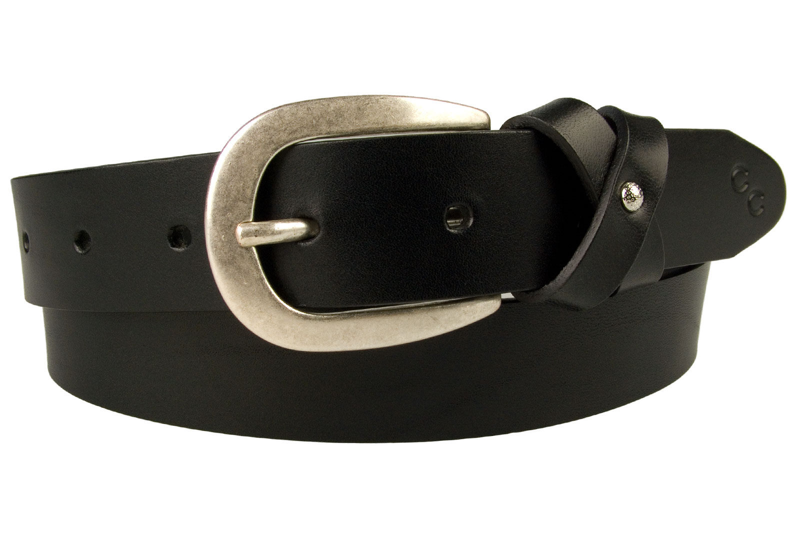 Wide Leather Belt Women Black Belt Large Buckle Gift for -  UK